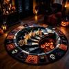 Easy to Clean Area Rug 3D Haunted Staircase Rug, Halloween Ghost Stair Round Carpet with Party Decor Anti-slip Backing, Floor Mat for Living