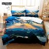 3D Scenery Bedding Set, 3Pcs Duvet Cover Set, Soft Comfortable Breathable Duvet Cover, For Bedroom Guest Room Decor