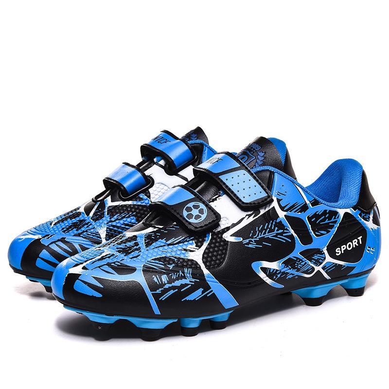 Football Shoes Children's Broken Nails Spikes Outdoor Elementary and Secondary School Students Velcro Student Sneakers Training Competition Sneakers