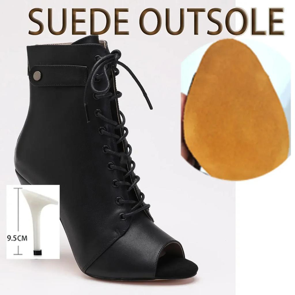 Мода натуральная кожа 2024 новые сексуальные женские тонкие высокие каблуки трендовые туфли на шпильках джазовые танцевальные женские туфли для дома настраиваемые уличные большие размеры