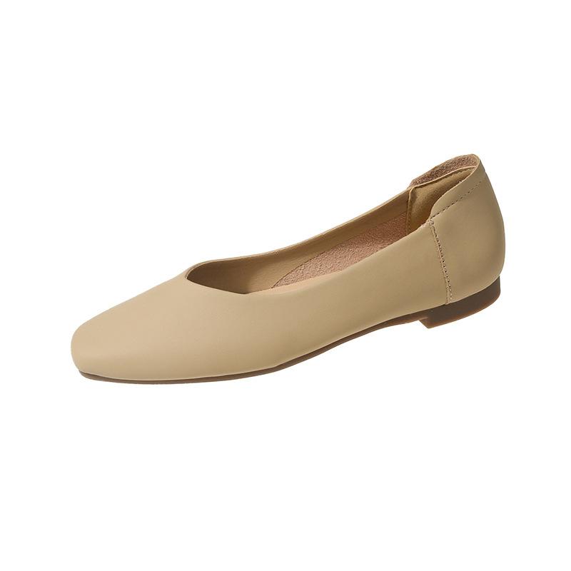 2024 Весна Новые Брендовые Женские Туфли На Плоской Подошве Круглый Носок Неглубокие Слипоны Женские Повседневные Балетки Мягкая Кожа Элгант Балле