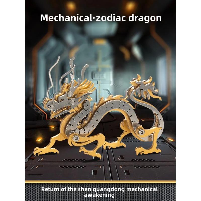 3D головоломка мультяшный дракон металлическая модель строительные наборы для взрослых механические животные зодиакальный дракон головоломка DIY сборка игрушка подарок