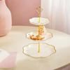 3 Tier Cupcake Stand Serving Tray Aesthetic Fruit Cake Creative Dry Plate