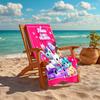 Personalized customized proof beach towel with Gabby's Dollhouse  pattern - soft, absorbent, quick-drying, perfect swimming, camping&bathing