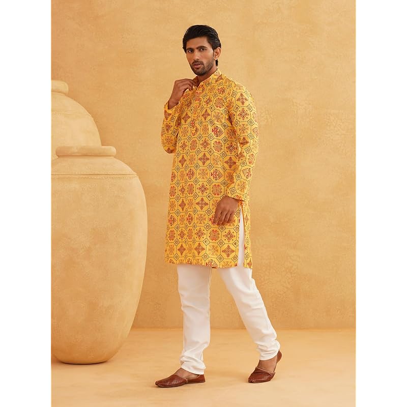 SOJANYA (Since Men' Cotton Blend Printed Only Long Kurta