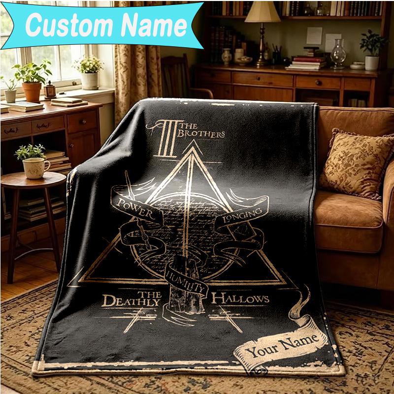 1PC Custom Name Blanket Magical Aura Witch Flannel blankets Patterns Throw Blanket All-Season Soft Gift for Couch, Bed, Camping, Birthday gifts