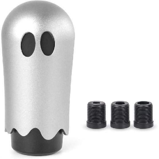 Muge Racing Ghost Shift Knob, Aluminum Weighted Automotive Gear Shift Manual Knobs Lever With 3 Threaded Adapters M8 M10 M12 X 1.25, Universal For
