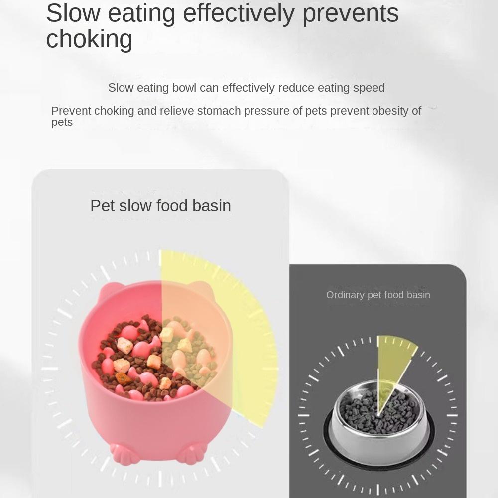 8 см кошачья миска против удушья миска для домашних животных модная миска для корма для кошек