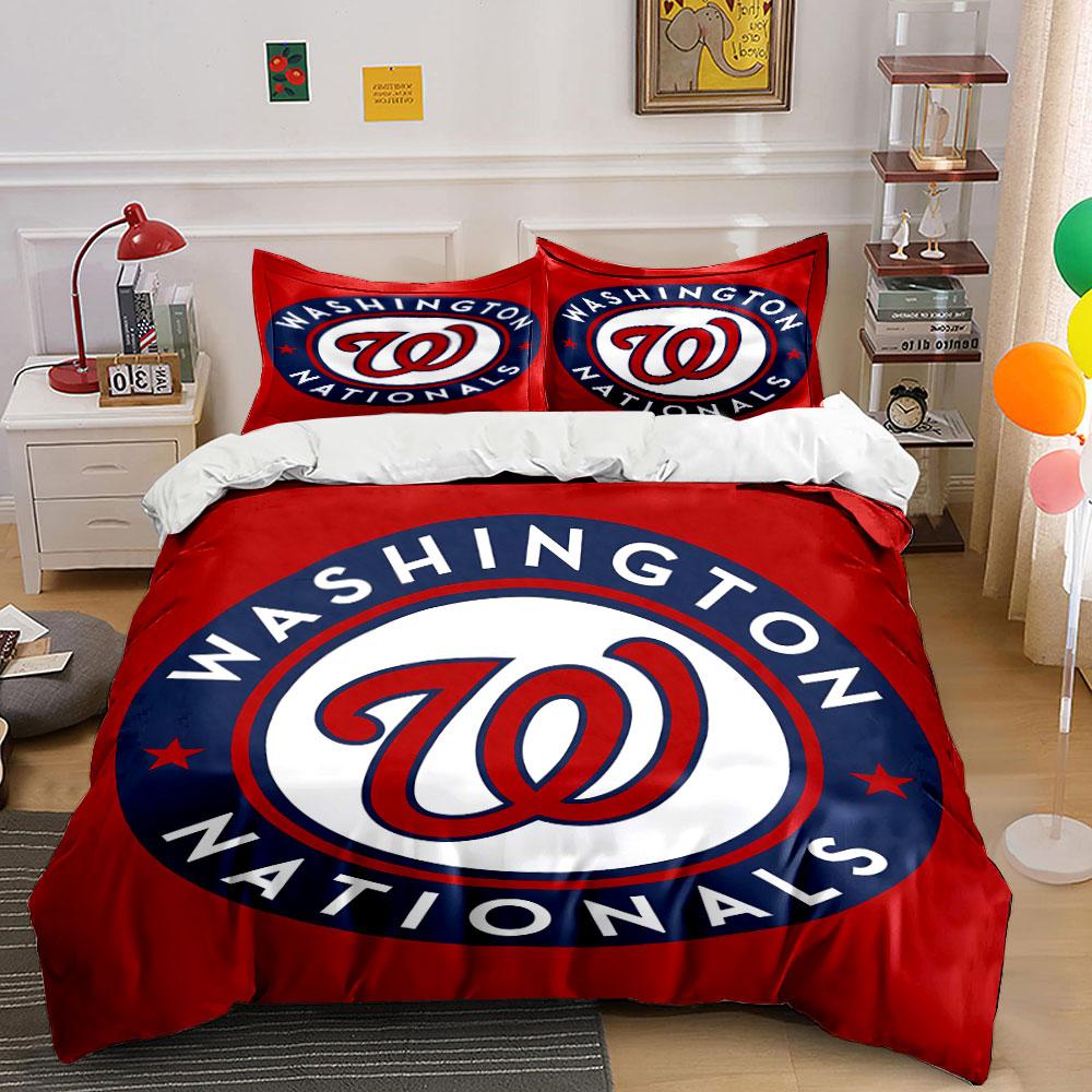 "Washington Nationals Bedding" Bedding Duvet Cover Set Duvet Cover Pillowcases (1 * Duvet Cover 2 * Pillowcases, without duvet insert)