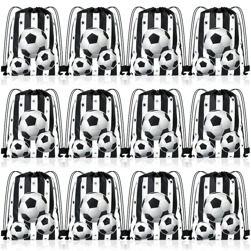 10 шт. сувениры для футбольной вечеринки, сумки на шнурке, подарочный мешок для футбольного мяча, детская спортивная тема, украшения для дня рождения