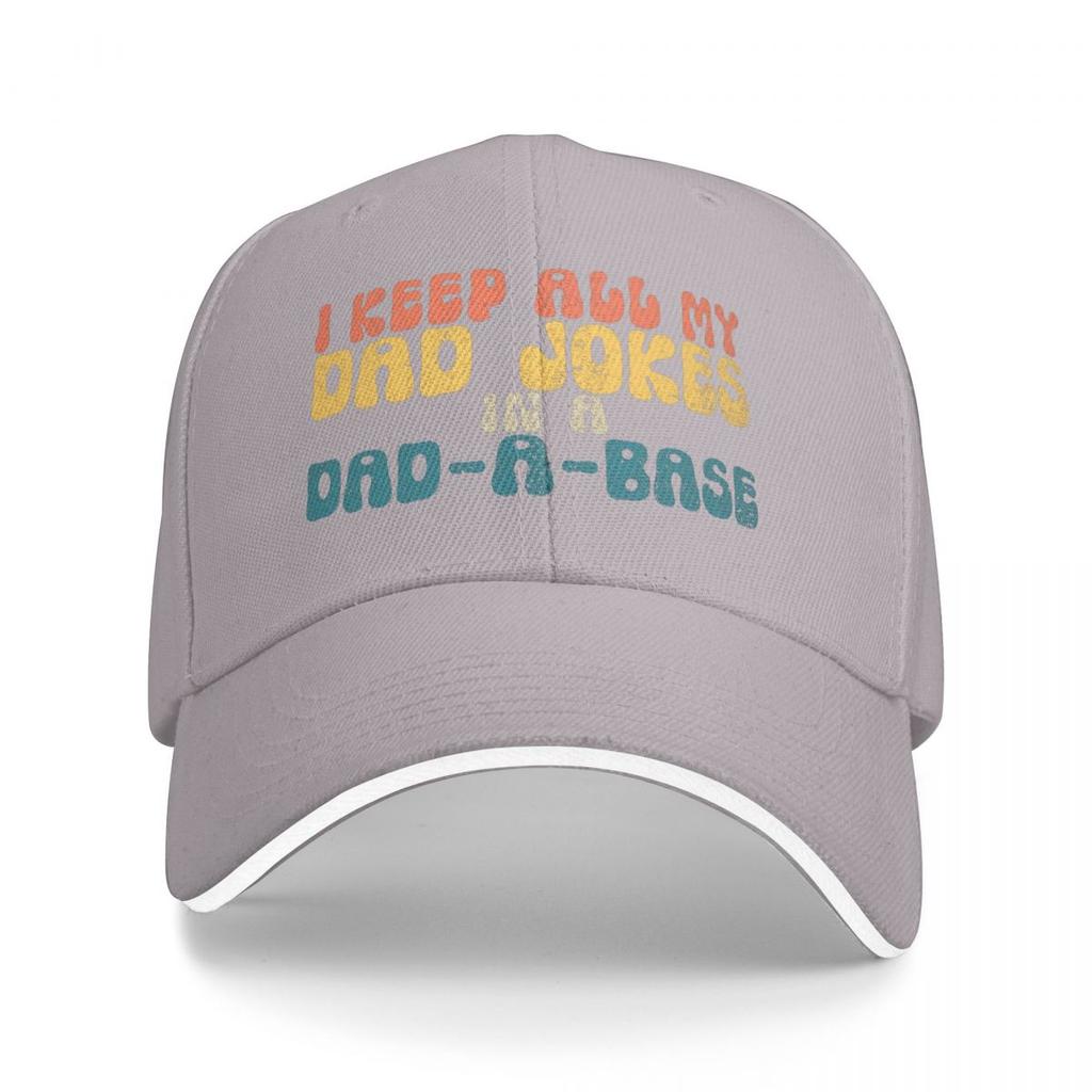 Baseball Caps I Keep All My Dad Jokes In A Dad-A-Base Funny Casquette Female Male Outdoor Summer Hats
