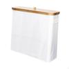 Bamboo Lid Tissue Bin for Toilet Paper Storage And Laundry Hamper