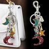 Cute Cartoon Alloy The Moon Stars Keychain Couple Bag Charm Accessories Metal Car Key Chain  Gift Memento