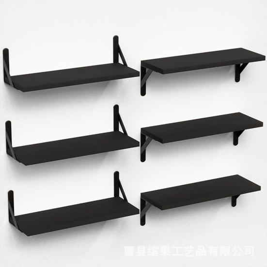 2 шт. настенный стеллаж для хранения вещей большая плавающая полка грузоподъемность 40 фунтов простая установка деревянный держатель для хранения