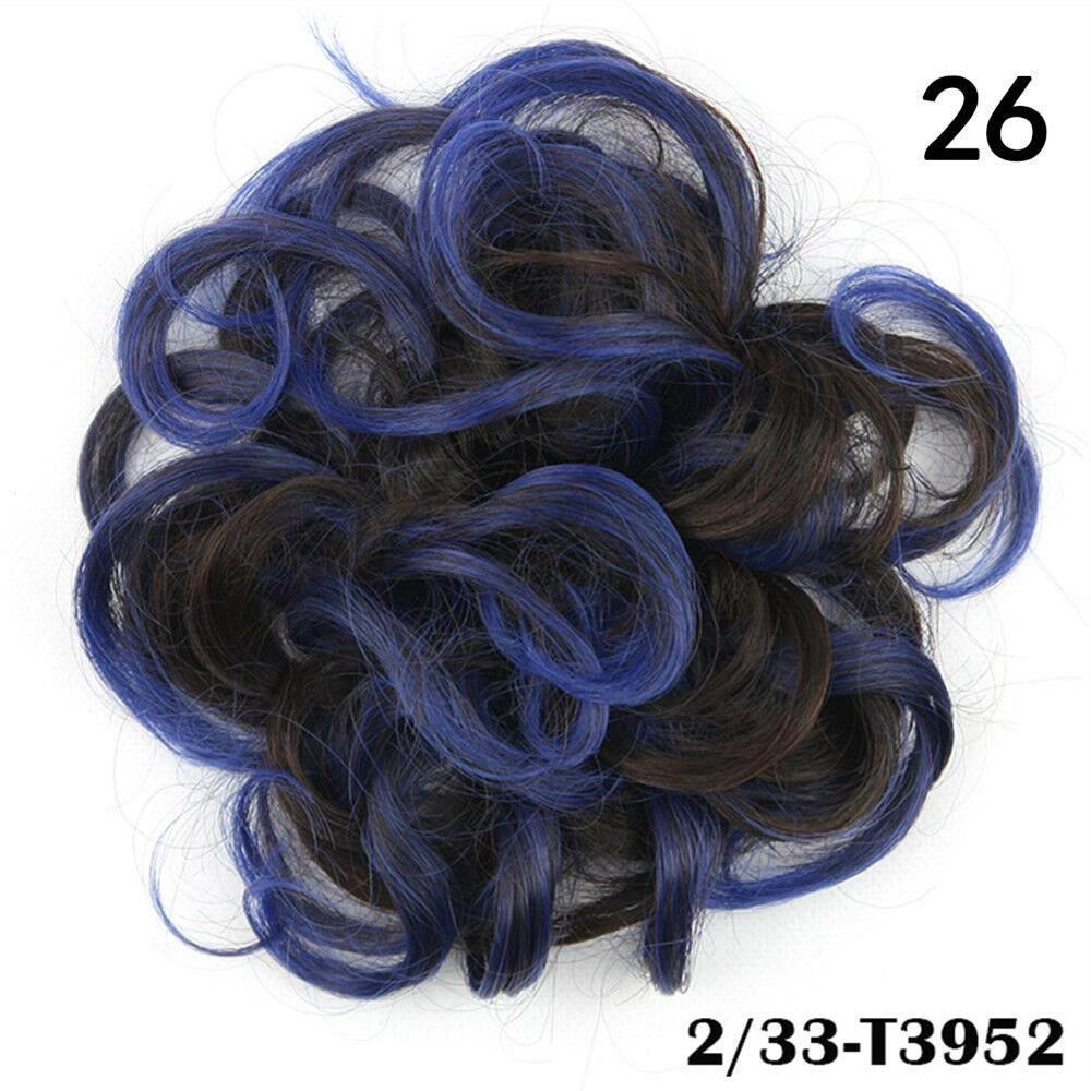 Эластичный парик, резинка для волос, вьющиеся волосы, резинка для волос, пучок, кудрявый растрепанный шиньон, наращивание волос