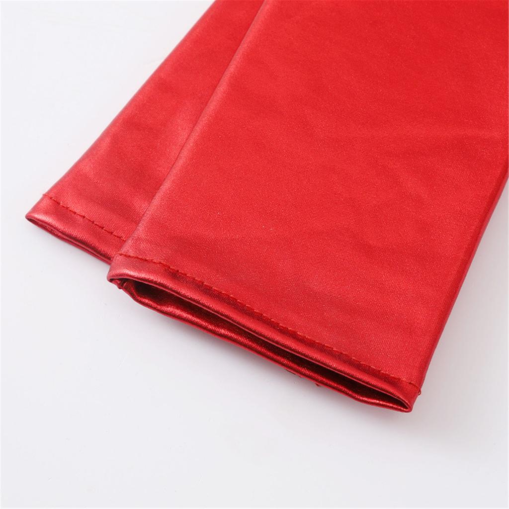 Metallic Gloves Nightclub Dancing Gloves Christmas Party Accessory Full Finger Stretchy Gloves for Concert Opera