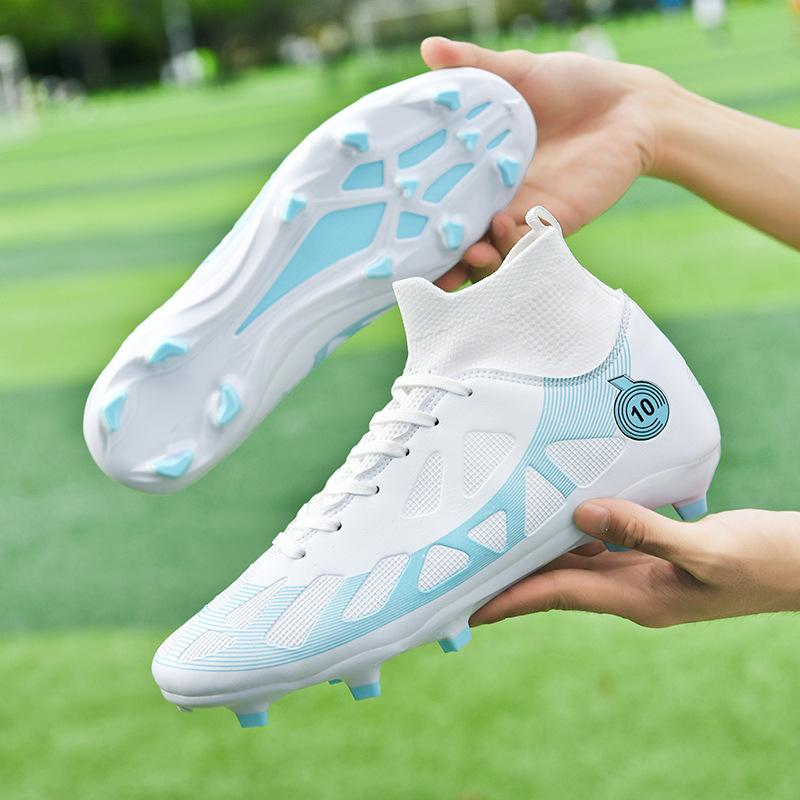 Cross-border football shoes high-top 2024 autumn long and short nail sneakers foreign trade large size 46 boys adult sports shoes