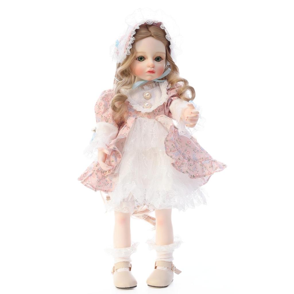 Очаровательная виниловая кукла Cloveray с красивым париком, дисплеем, коллекционный подарок для девочек и любителей кукол, 18 дюймов, шляпа/повязка на голову, ручная роспись и подставка, (имя