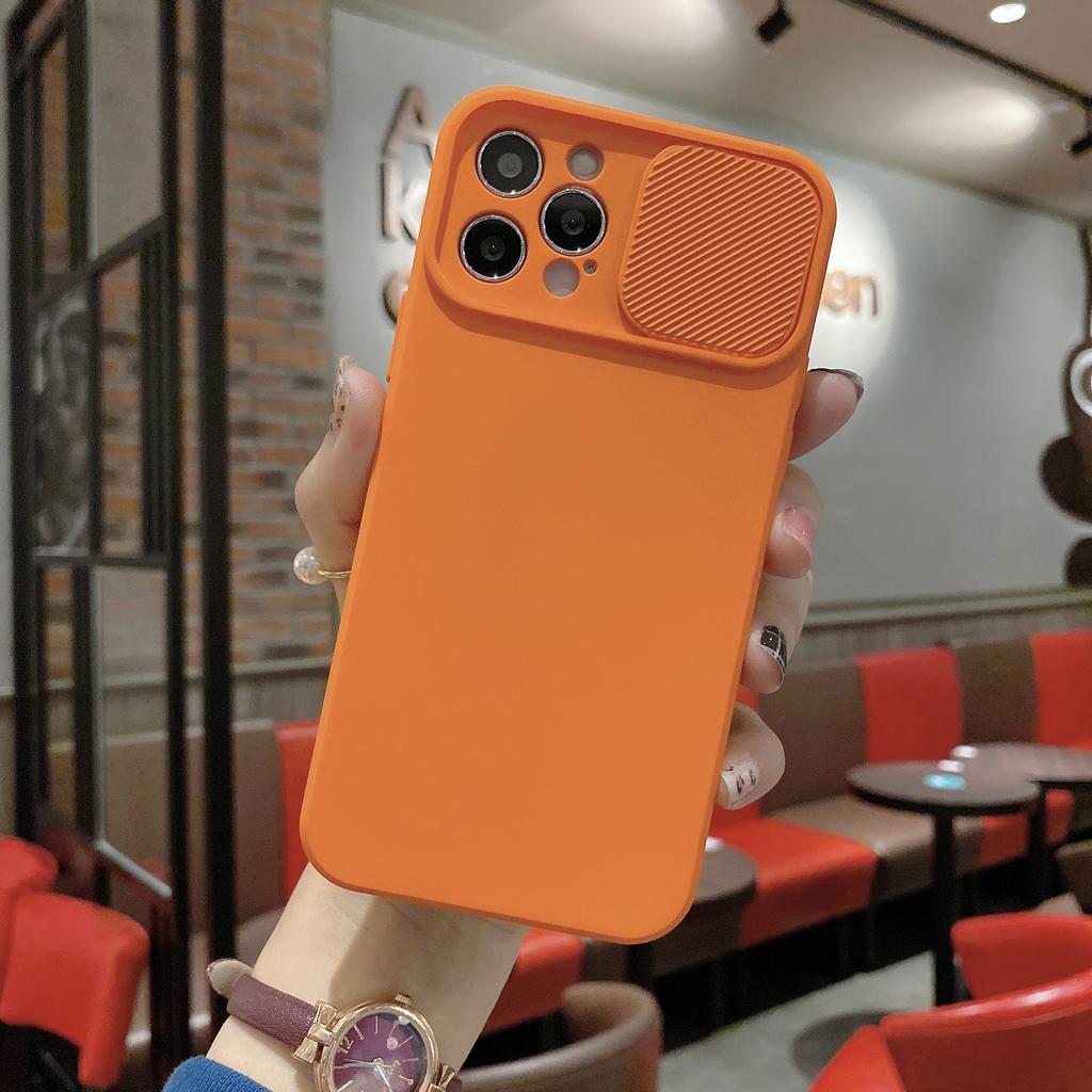Раздвижной чехол с выдвижным окном для iPhone Samsung Xiaomi Redmi Мягкий силиконовый защитный чехол для объектива камеры
