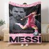 Messi Customize Text Blanket Lightweight Customizable Blanket Warmthful Decor Throw For Picnics Living Room Chair Sofa All-Season Use