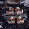 5Pcs Mini Ducks Skeleton Halloween Decorations Resin Scary Duck Miniatures Home Decorative Figurines Micro Landscape