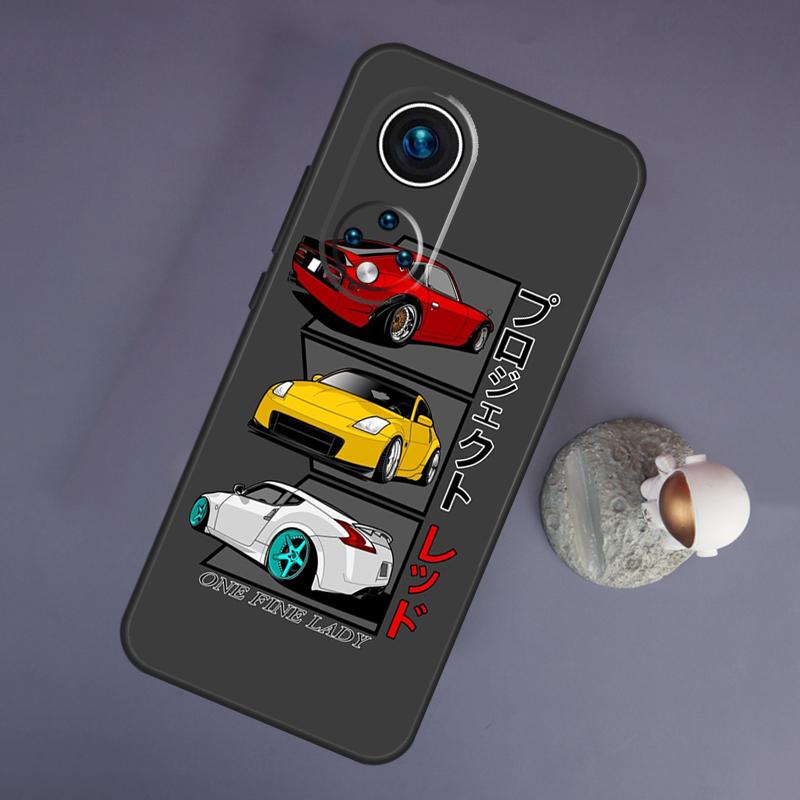 Sports Car JDM Drift 350Z 370Z For Huawei Honor Magic 5 Lite 70 50 X8 X9 a P20 P30 P40 P50 P60 Pro P Smart Nova 9 5T Case