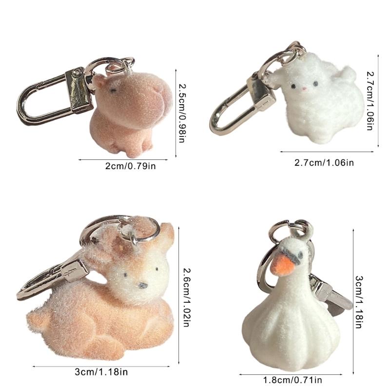 Fashionable Playful Alpacas Keychain Craft from Sturdy Resin Materials Portable for Personalize Accessories Fan