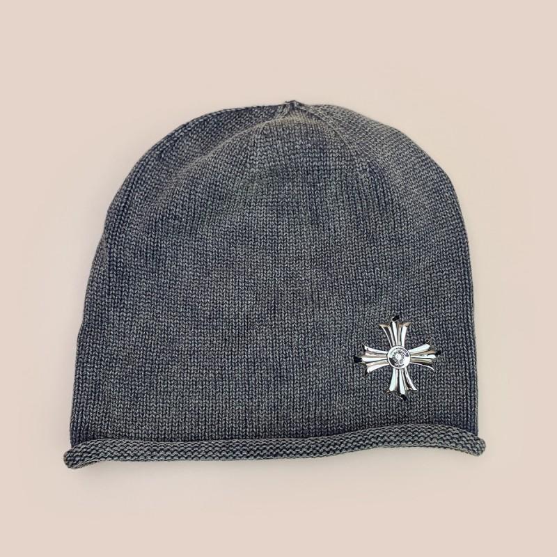 Winter Vintage Cross Knit Beanie Unisex Warm Loose Casual Skull Cap