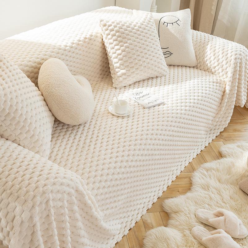 "Universal Anti-Scratch Plush Sofa Cover Blanket"