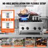 Commercial Gas Range Stove 4 Burners Countertop Cooking Hot Plate Kitchen