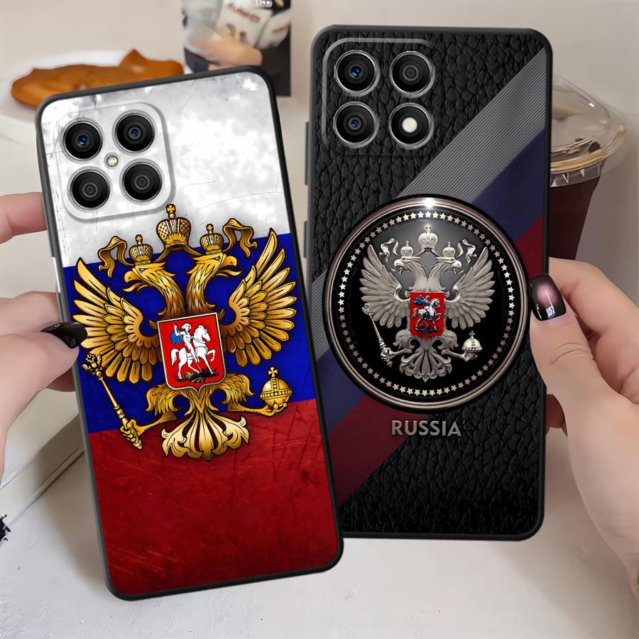 Чехол для Honor 90 Lite 70 8X X9c X8 X9 X9a X7 X7a Мягкая задняя крышка телефона Россия Флаги России