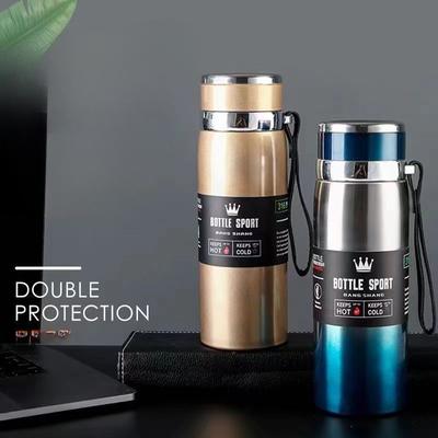 Термос большой емкости из нержавеющей стали 316 для разделения воды для чая, переносной веревочный стакан для воды для спорта в автомобиле