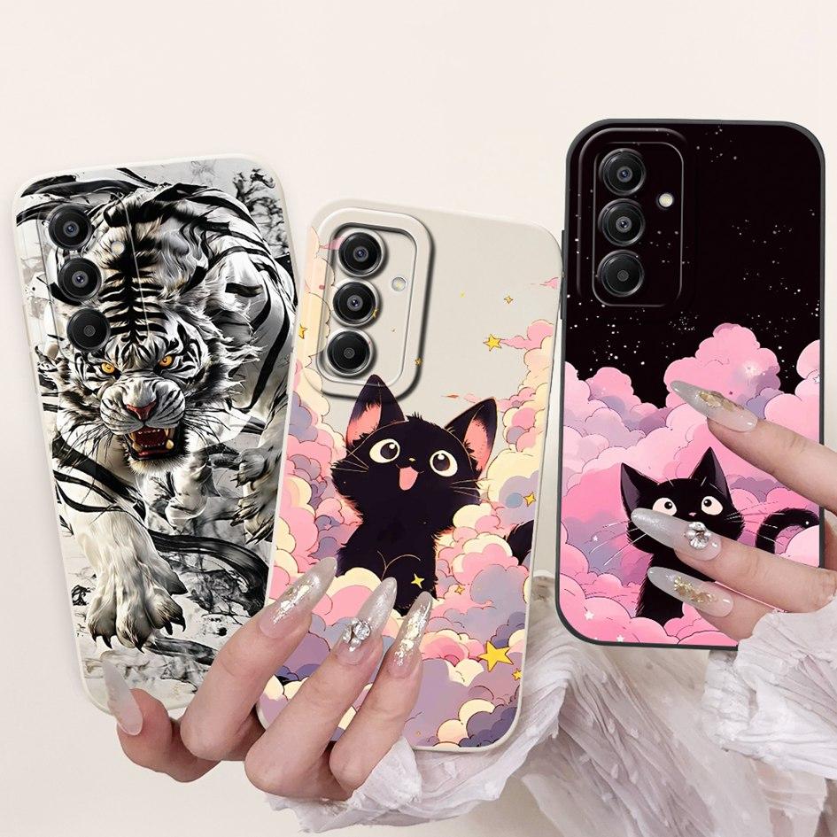 Чехол для Samsung Galaxy A17 SM-A176B Роскошный Цветок с Бантом Мягкий Силикон Ударопрочный Чехол для Samsung A17 4G SM-A175F A 17 Корпус