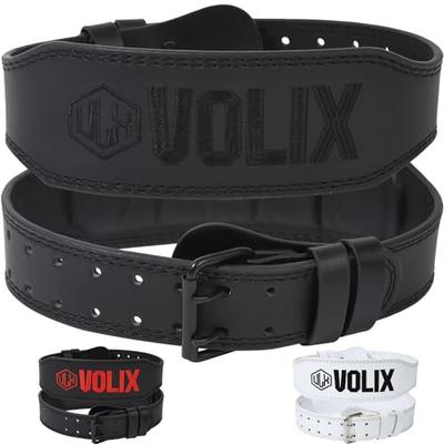 Тренировочный пояс VOLIX [Мягкая микрофибровая кожа для комфортной посадки] Пояс для поднятия тяжестей, Силовой пояс, Силовые тренировки (Черный, Маленький)
