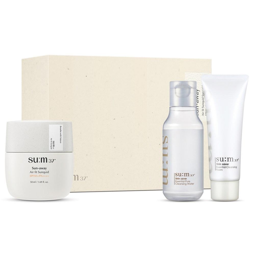 Су:м 37 градусов Sunaway Air Fit Sunquid SPF50+ PA++++ Набор из 3 предметов, 1 комплект