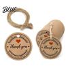 Rustic Wedding Favor Tags 100Pcs Paper Thank You with String, Round Gift Tags, Pre-Punched Hole Hanging for Party Favors and DIY Packaging Birthday