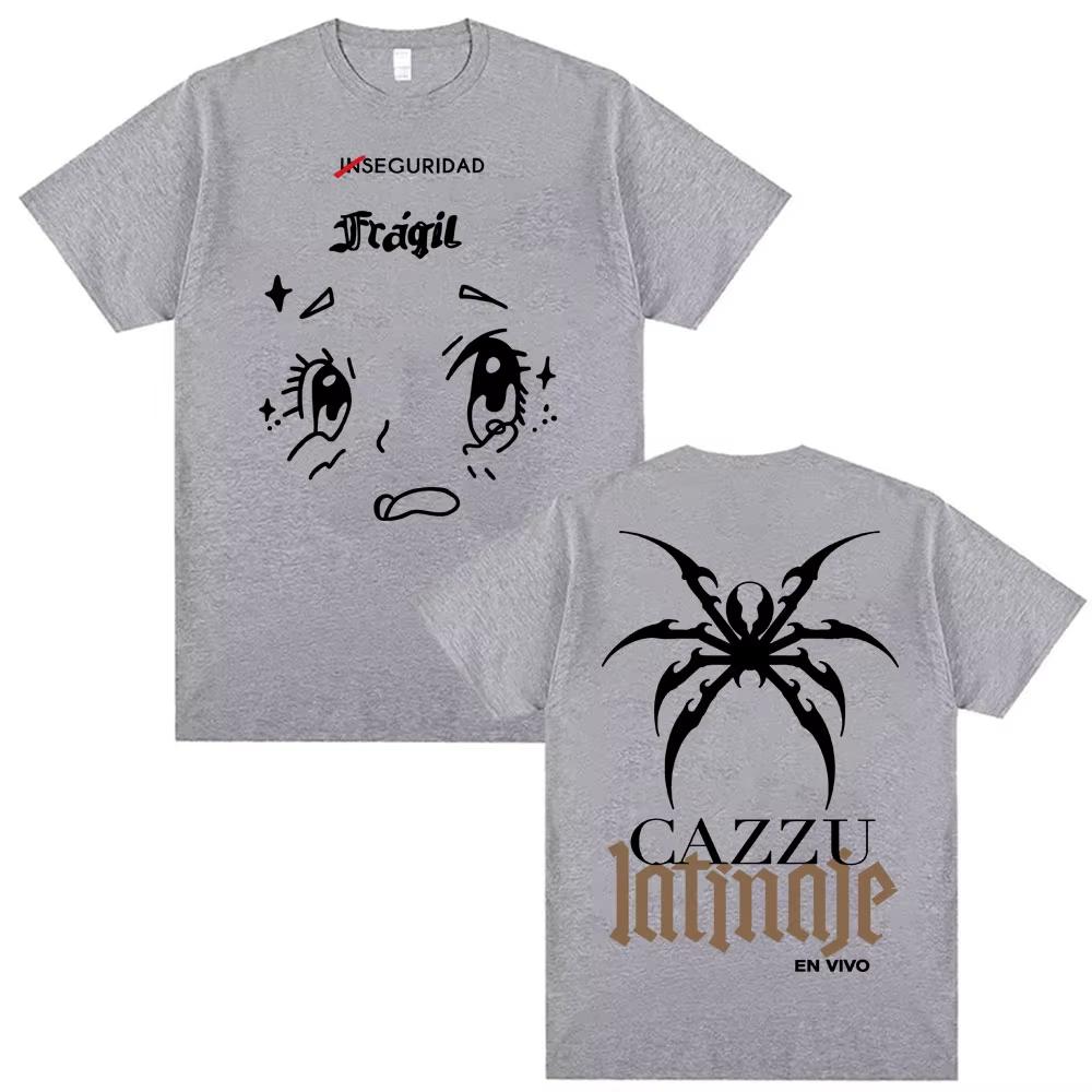 Singer CAZZU Latinaje Album 2026 Graphic T Shirts Men Women Clothing Harajuku Vintage Tshirt Casual Cotton Y2k