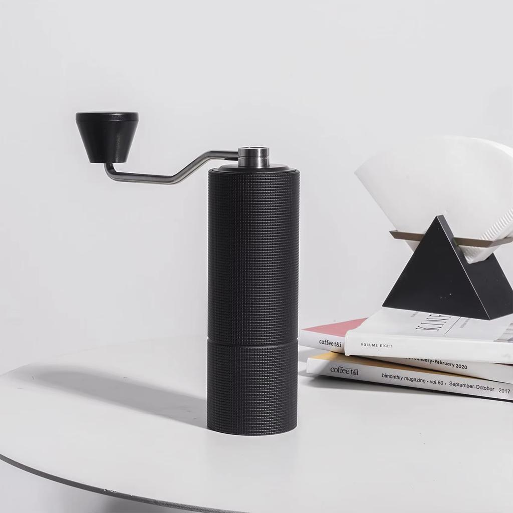 Ручная кофемолка Кофемолка из нержавеющей стали Встроенная двойная подшипниковая фиксация Регулируемый кухонный кофейный инструмент