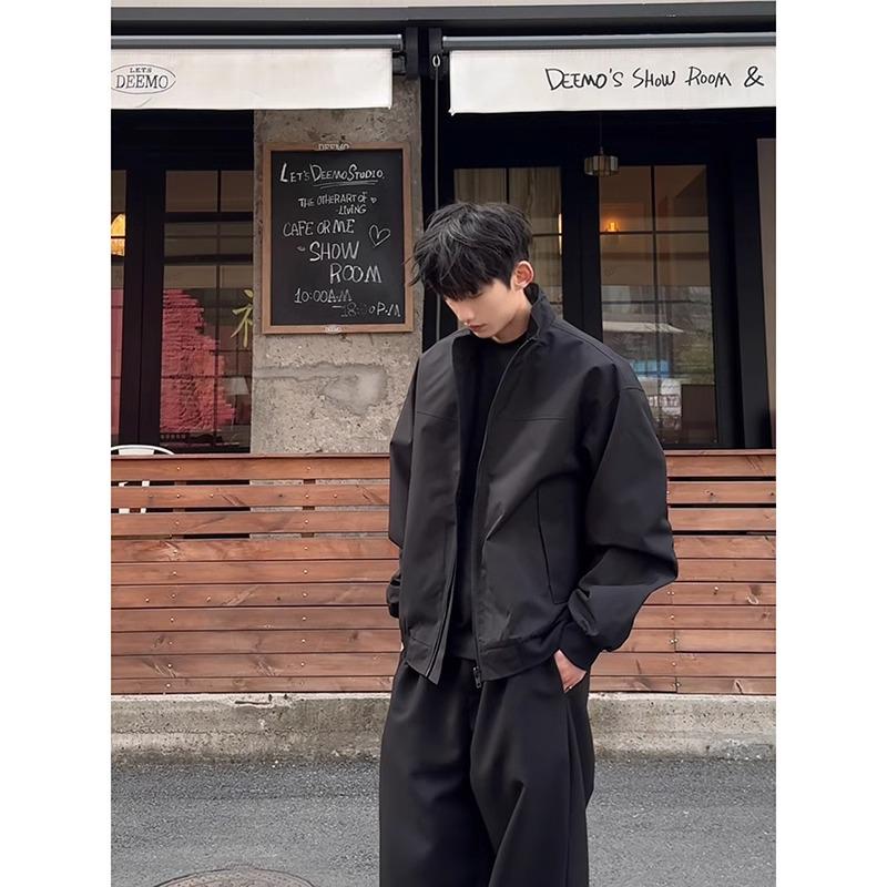 Men's Cleanfit Three-Proof Flight Jacket, Stand-Up Collar, Spring/Autumn Baseball Windbreaker