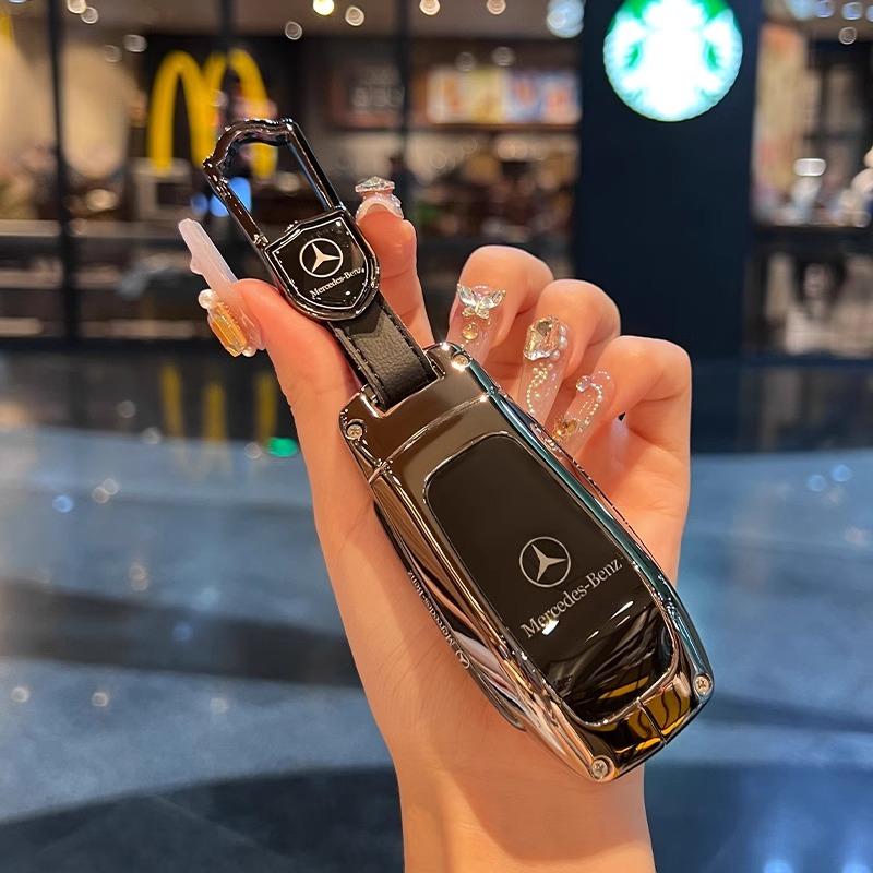 TXF4 For Mercedes Benz A C E S G Class GLC CLA GLB 200 2024 CLE W205 W213 W222 X167 W177 Car Smart Key Cover Case Fob Shell Keychain