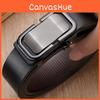 Men Alloy Versatile Buckle Leather Belt For Business Casual And Sport Fashion