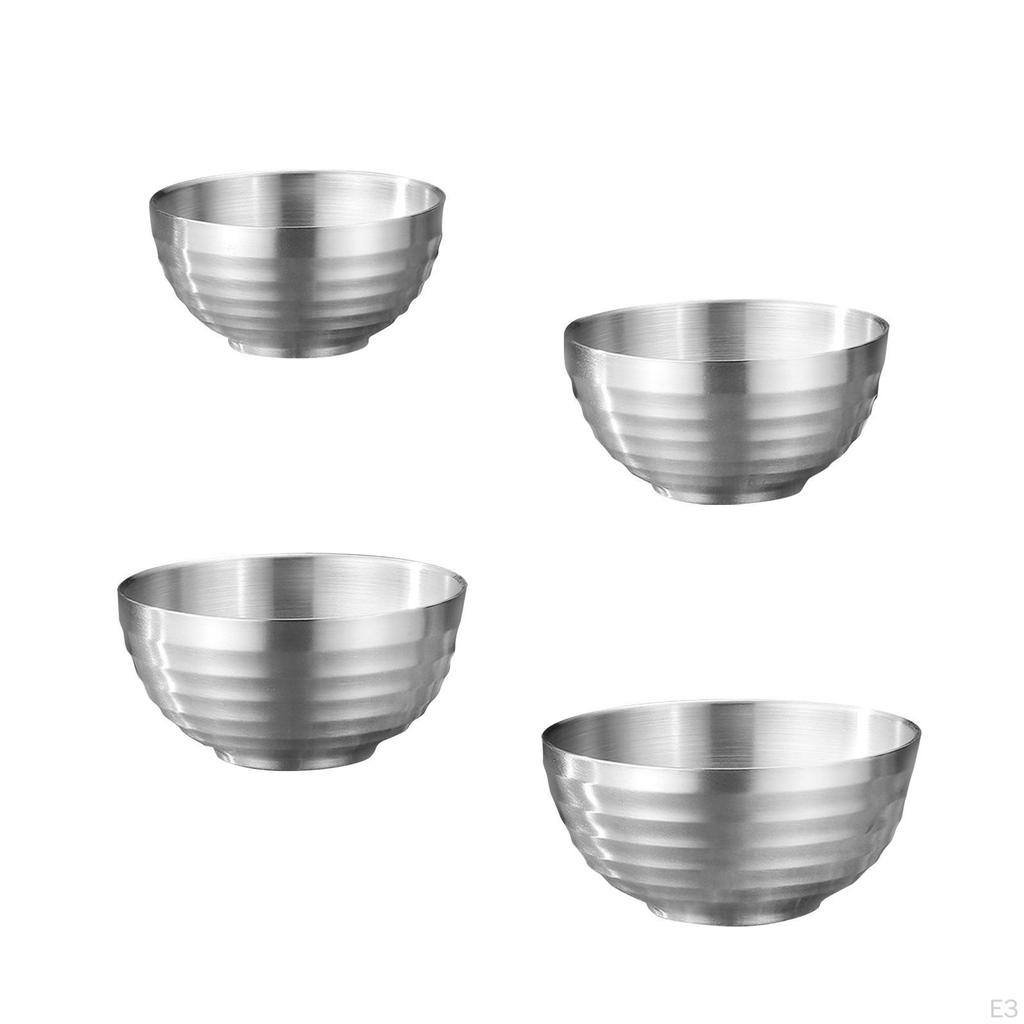 Миска из нержавеющей стали, миска для лапши, с двойными стенками, легко моется, подходит для лапши Удон Соба Фо, изоляция