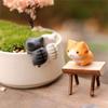 Decorations Random Color Home Figurines Micro Landscape for  Kitten Landscape Lazy Cats
