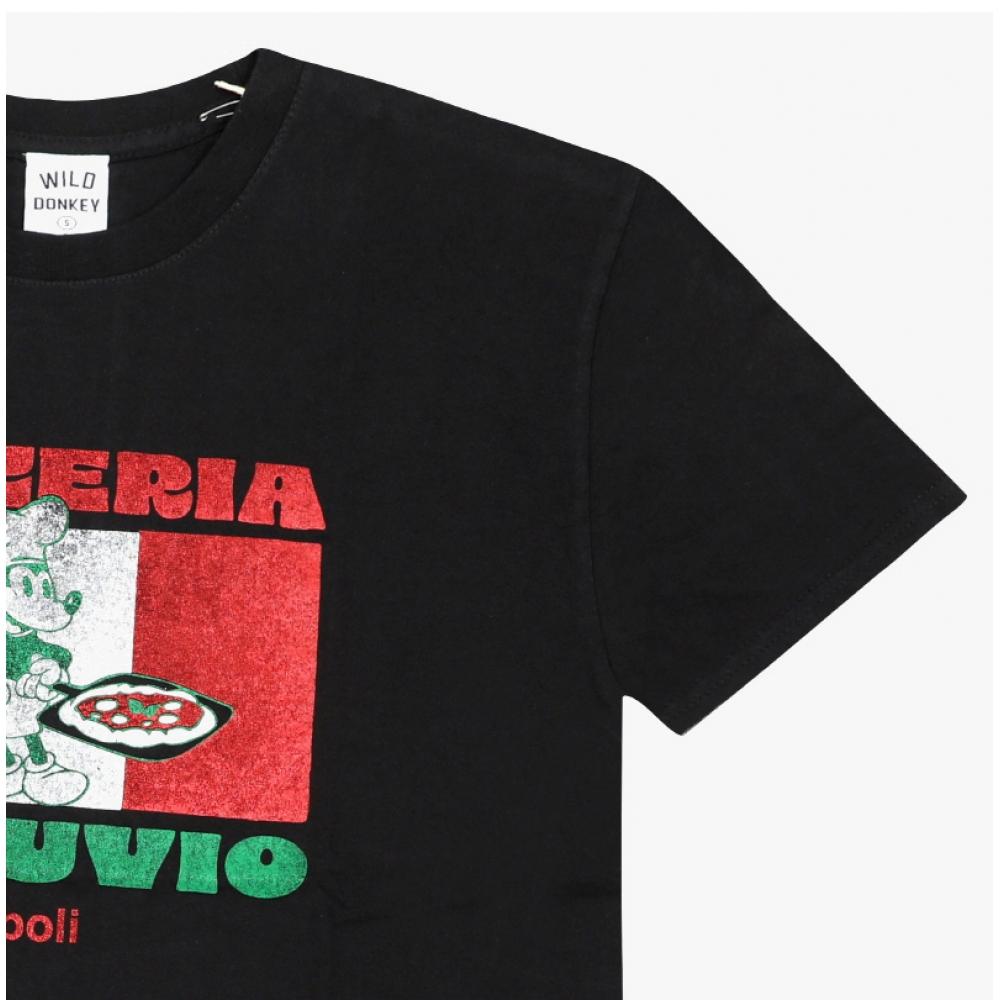 Wild Donkey Unisex T shirT T Vesuvio Black