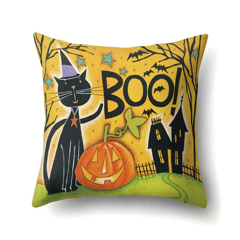 Хэллоуин Наволочка Подушка для поясницы автомобиля Тыква Чехол для диванной подушки Офис Дом Гостиная Наволочка