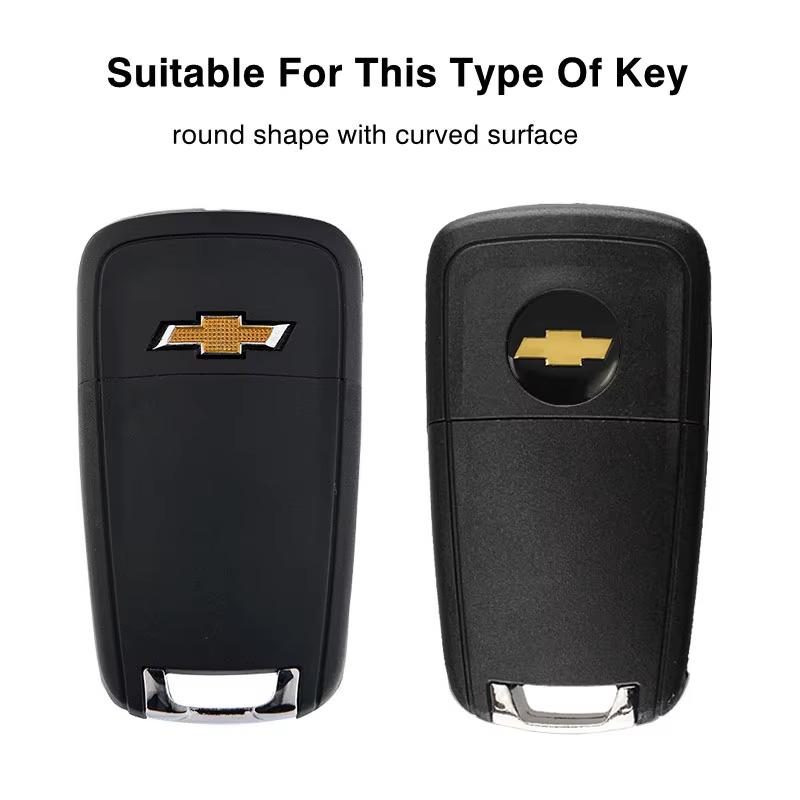 gpefa5 14/16mm Aluminum Car Emblem Key Sticker Accessories For Chevrolet Trax Camaro Aveo Cruze Sonic Silverado Captiva Equinox