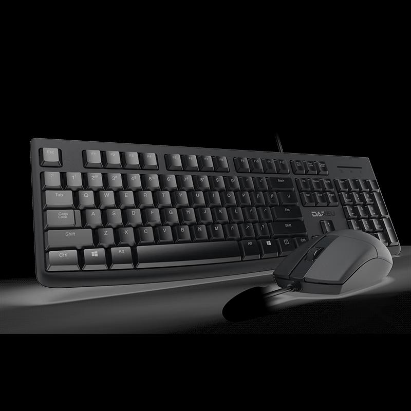 Проводной офисный комплект клавиатуры и мыши Dareu LK185T