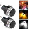 2X Universal 22mm Bar End Blinker LED Handlebar Motorcycle Turn Signal Light Amber Indicator Flasher