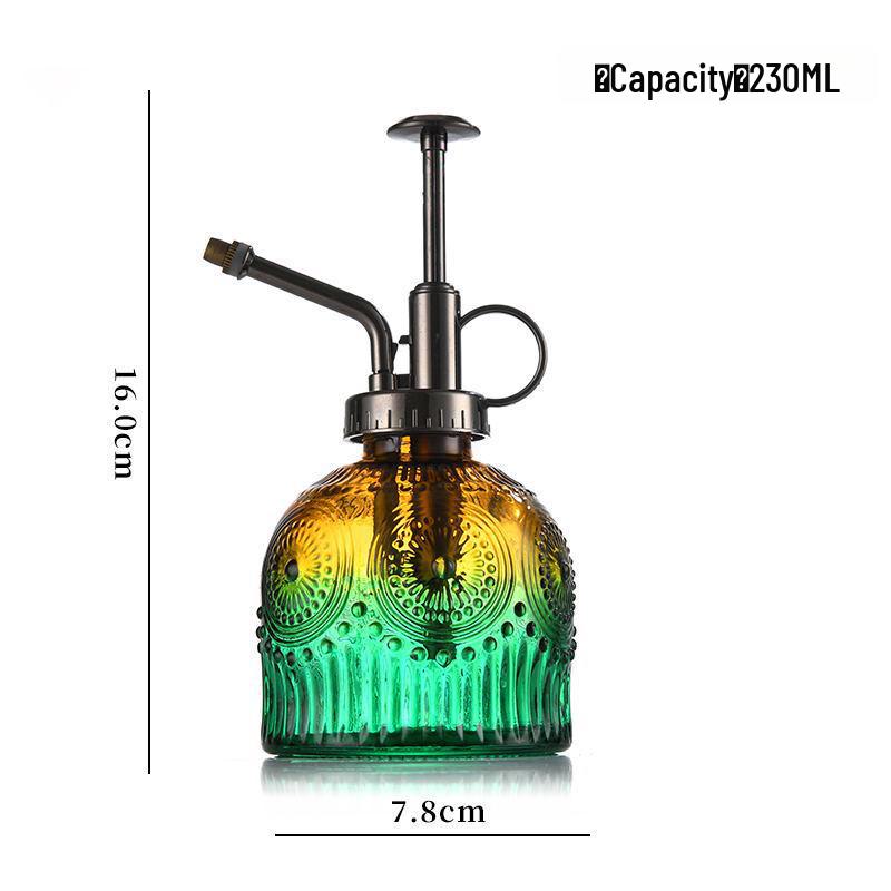 Embossed Glass Watering Sprayer for Home and Garden Decor