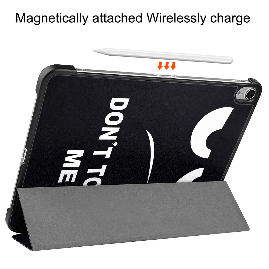 Для iPad Эйр 13 (2025)/(2024) Чехол-трифолд с подставкой, с принтом, кожаный чехол для планшета с функцией автоматического пробуждения/сна